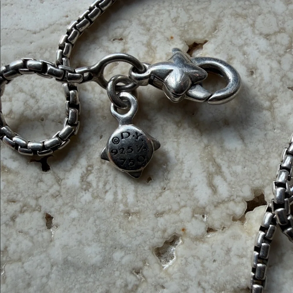David Yurman Solari necklace sterling silver with 18k ball and diamonds - Picture 10 of 10